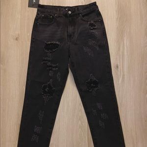 BRAND NEW distressed mom jeans!